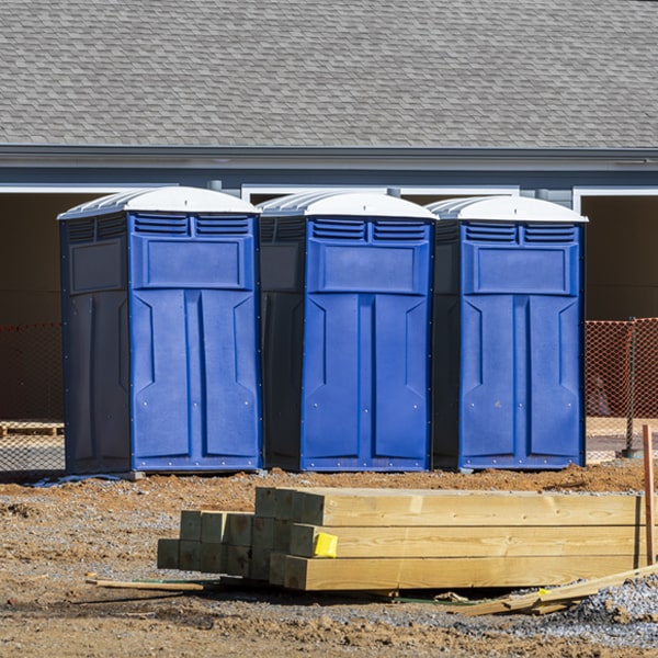 how can i report damages or issues with the portable restrooms during my rental period in Bronson